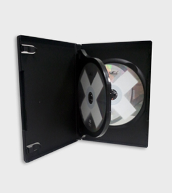 Caja DVD standard negra multisoporte